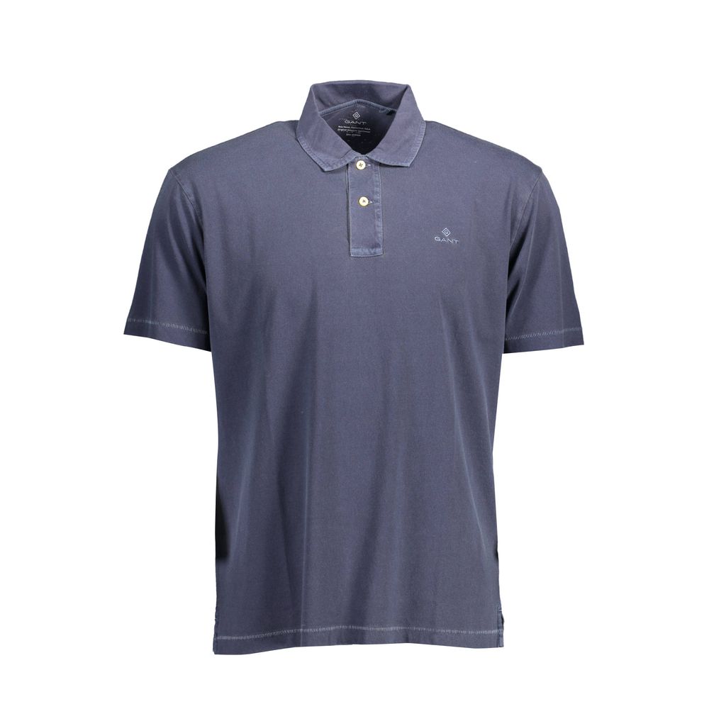 Blu Cotton Mens Polo Shirt - ventzia