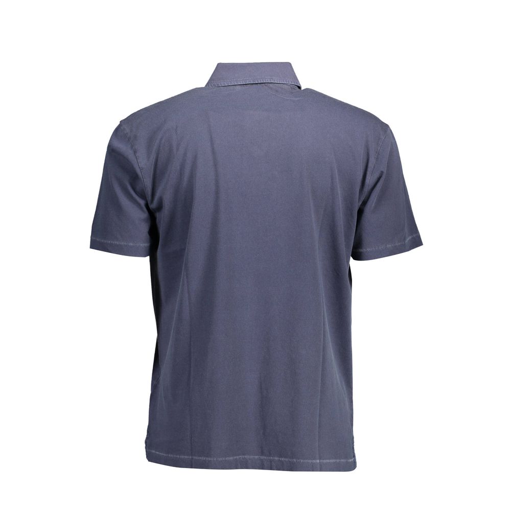 Blu Cotton Mens Polo Shirt - ventzia