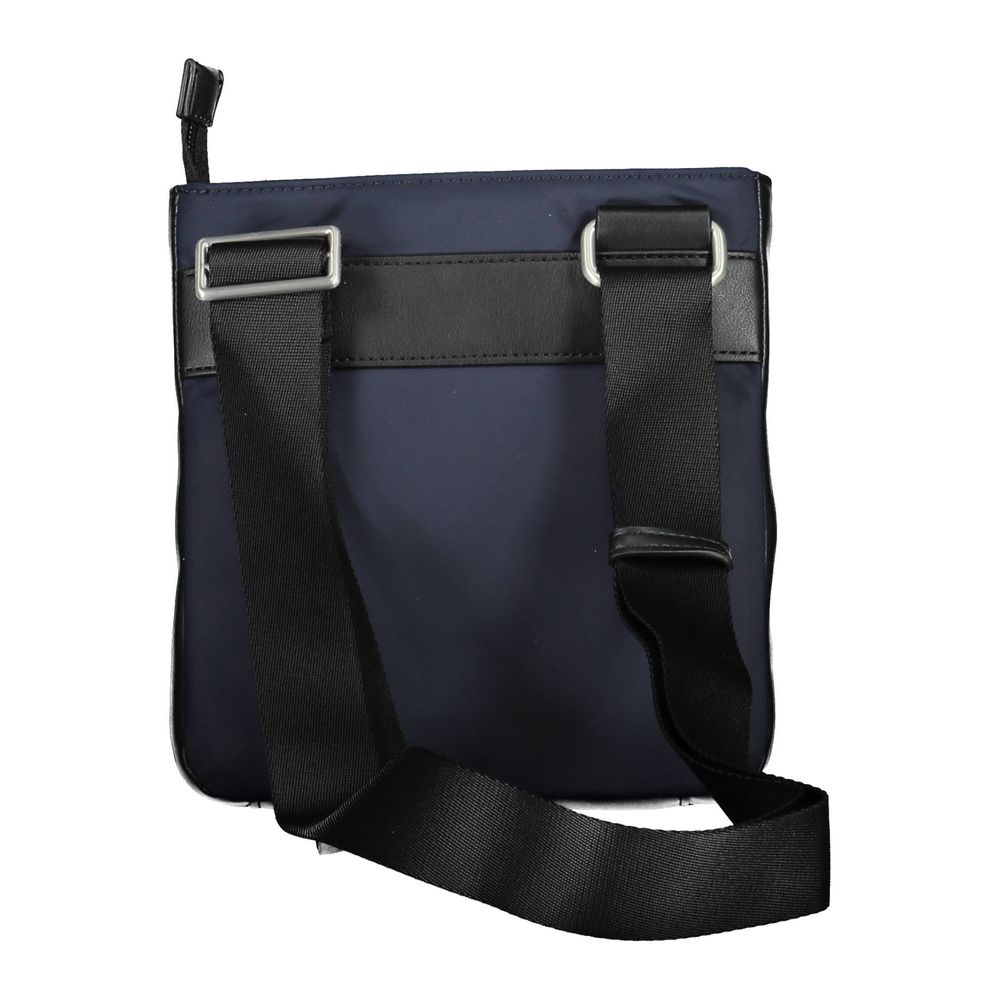 Blue Polyurethane Men's Shoulder Bag - ventzia