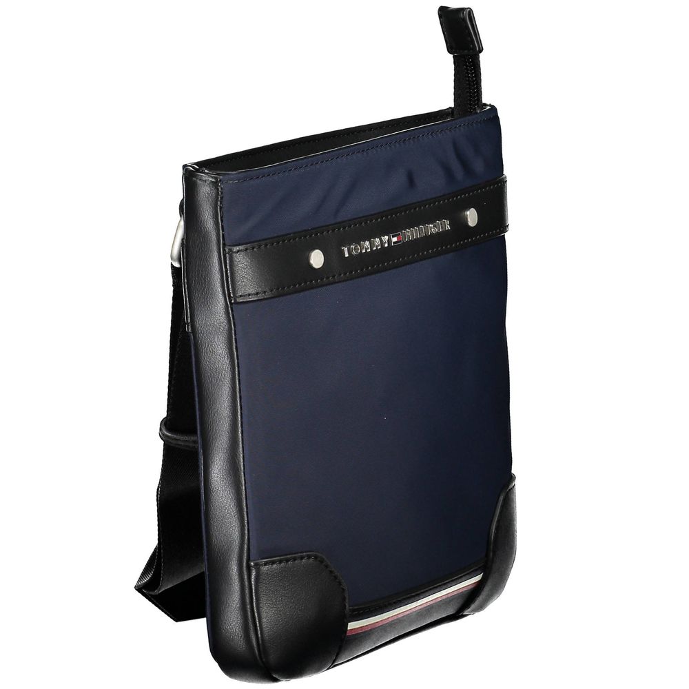 Blue Polyurethane Men's Shoulder Bag - ventzia