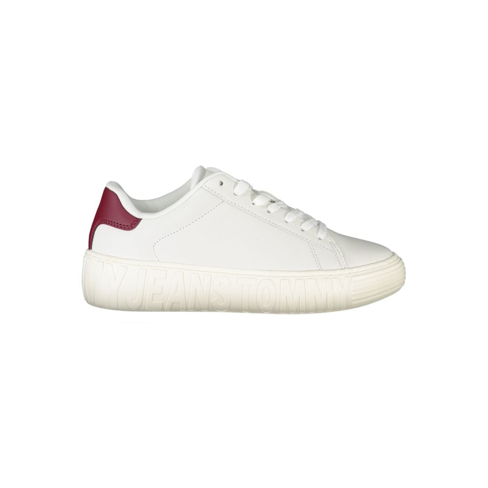 White Leather Women Sneaker - ventzia