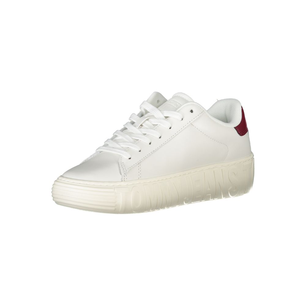 White Leather Women Sneaker - ventzia
