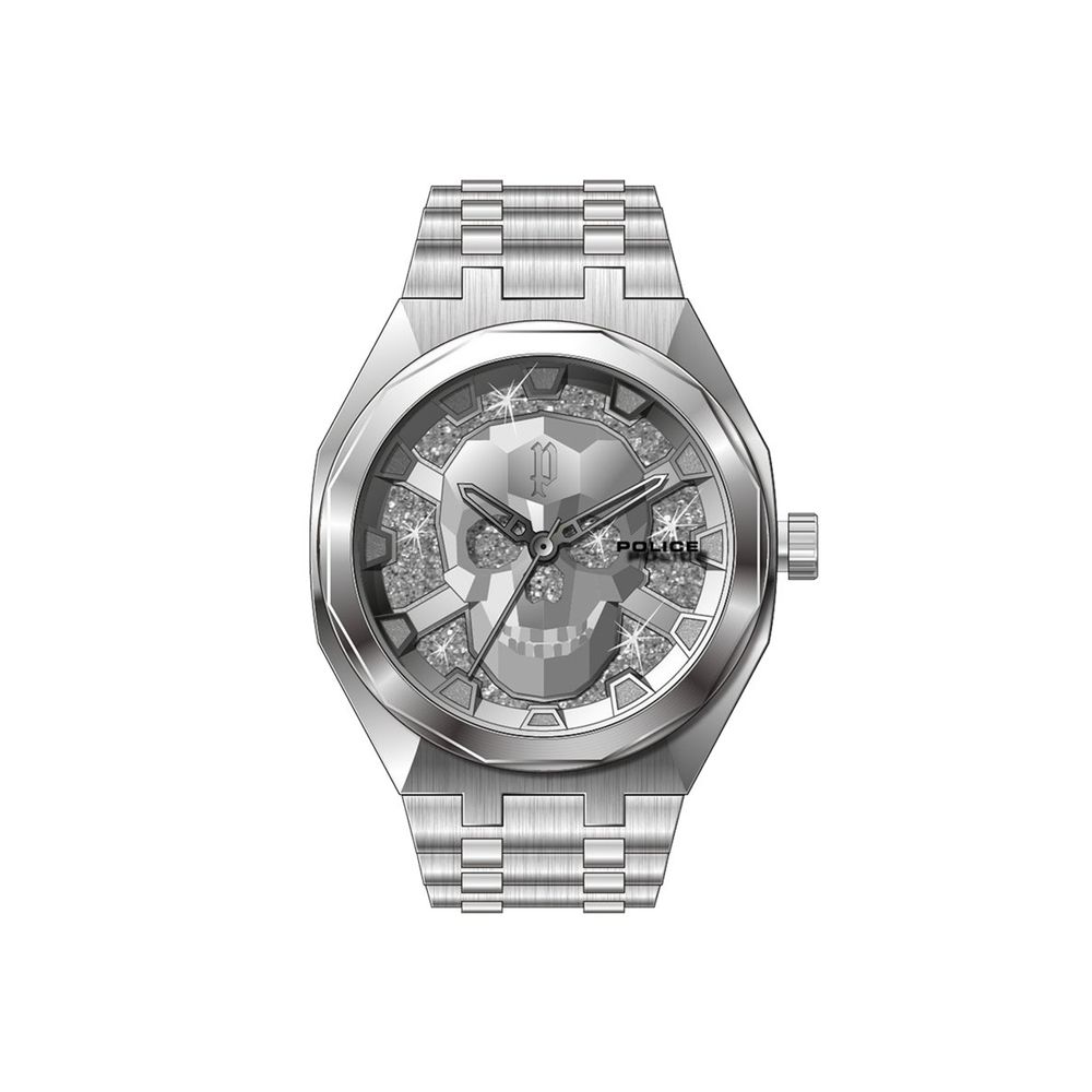 Silver Stainless Steel Dress Watch - ventzia
