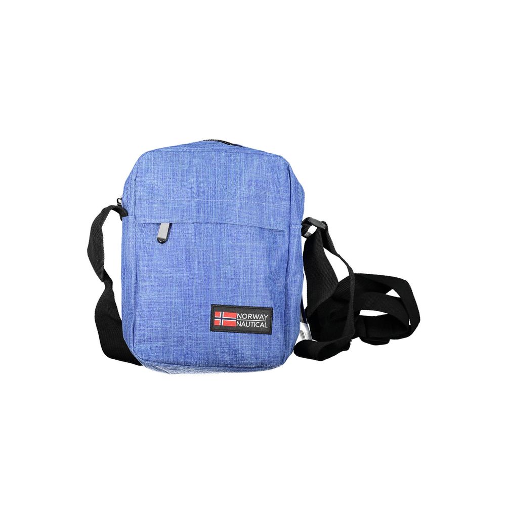 Blue Polyester Shoulder Bag - ventzia