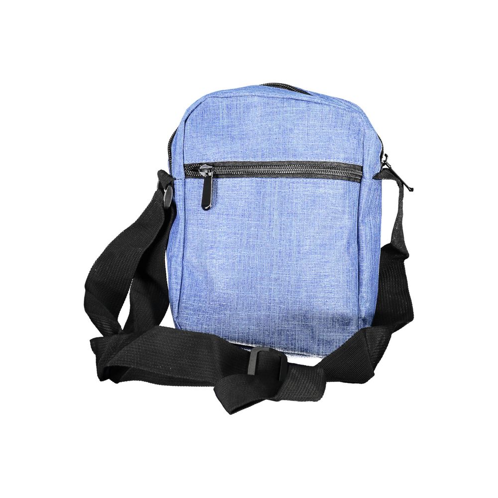 Blue Polyester Men's Shoulder Bag
