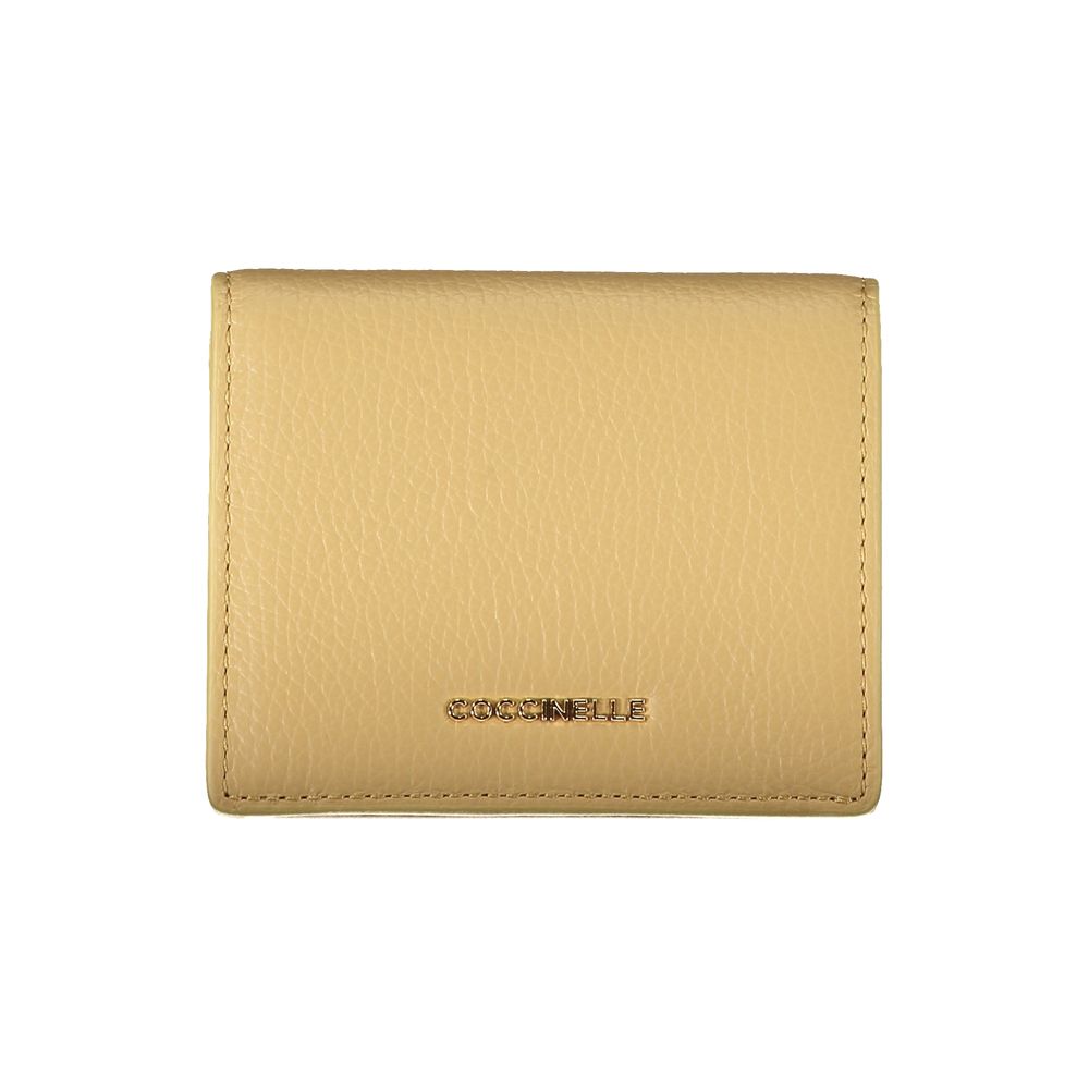 Beige Leather Women Wallet - ventzia