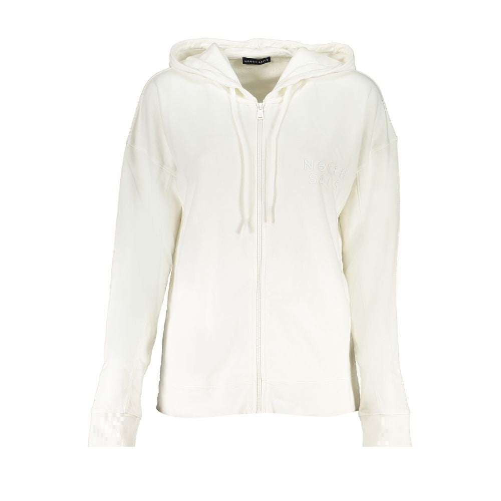 White Cotton Women's Hoodie - ventzia