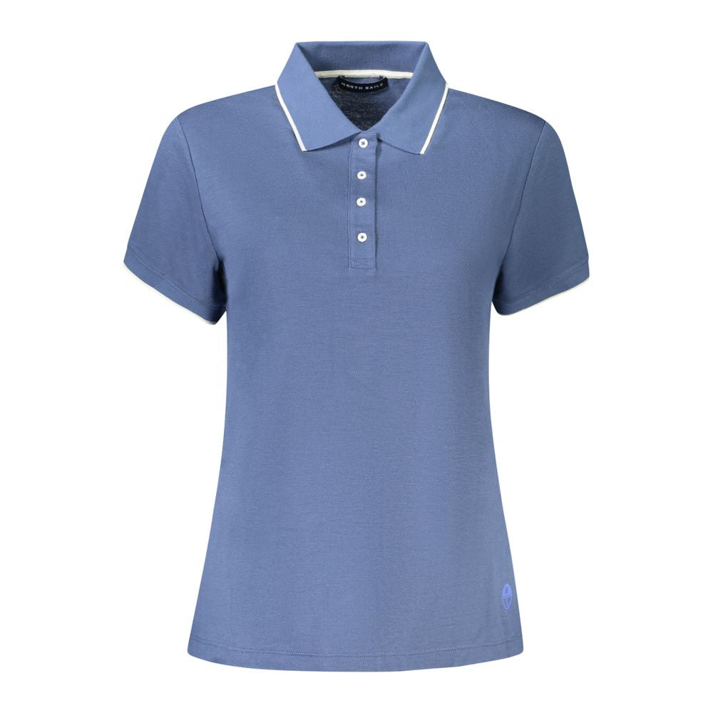 Blue Modal Women Polo Shirt - ventzia