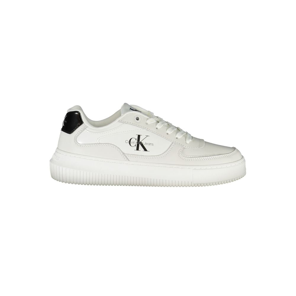 White Leather Women Sneaker - ventzia