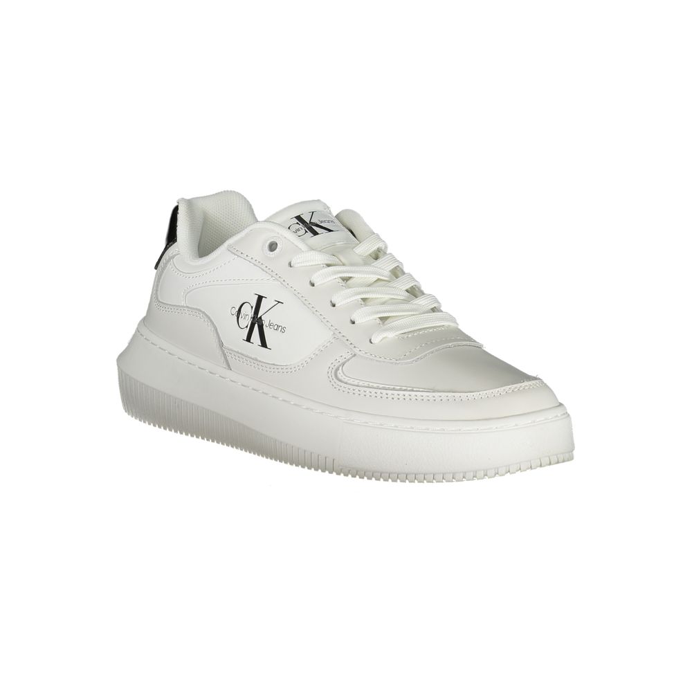 White Leather Women Sneaker - ventzia