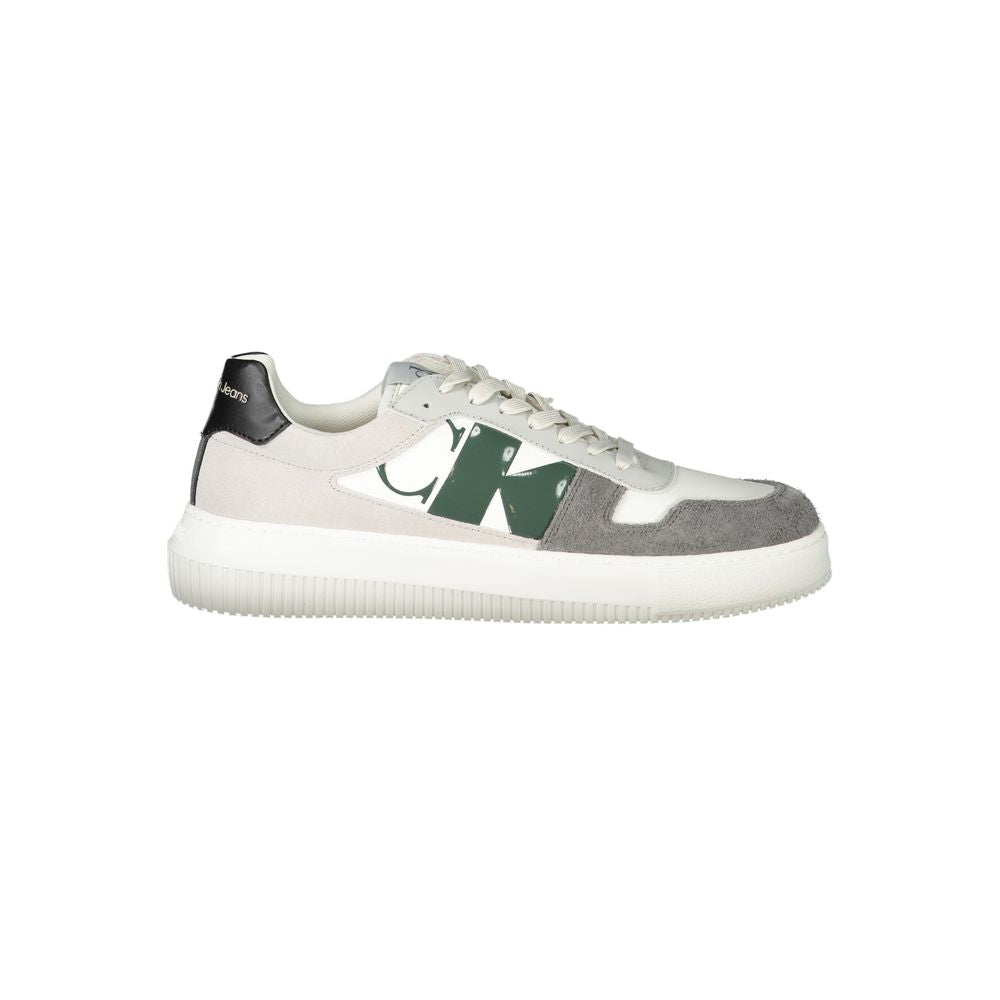 White Polyethylene Men Sneaker - ventzia