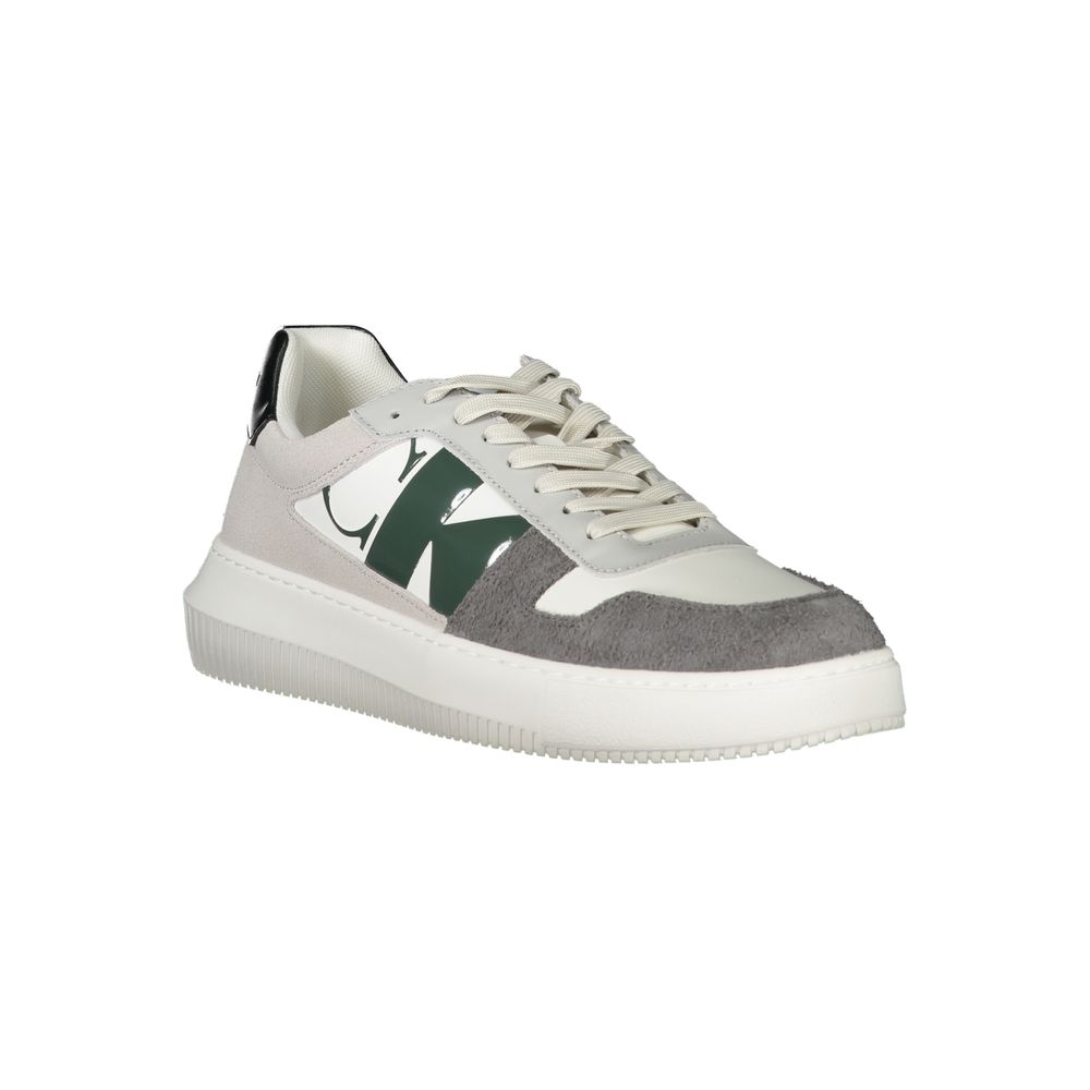 White Polyethylene Men Sneaker - ventzia