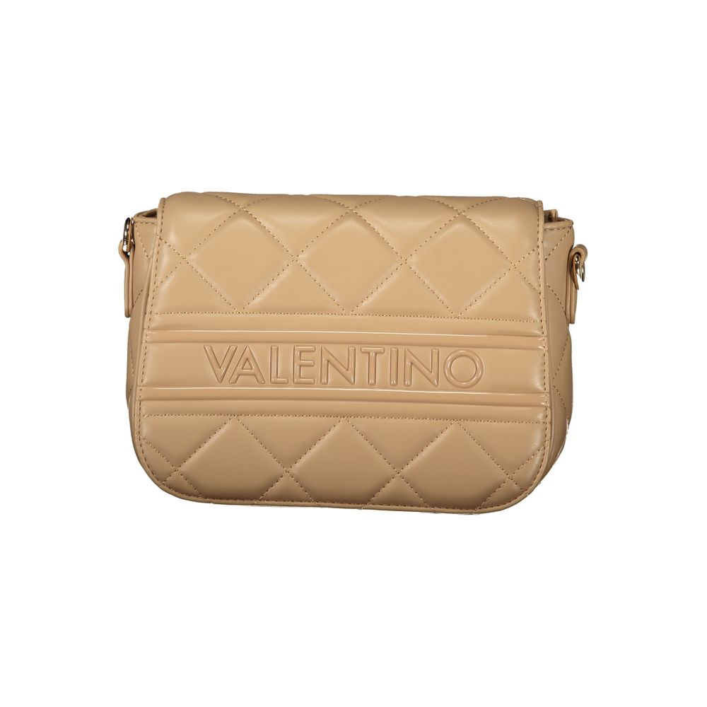 Beige Polyurethane Women Handbag - ventzia