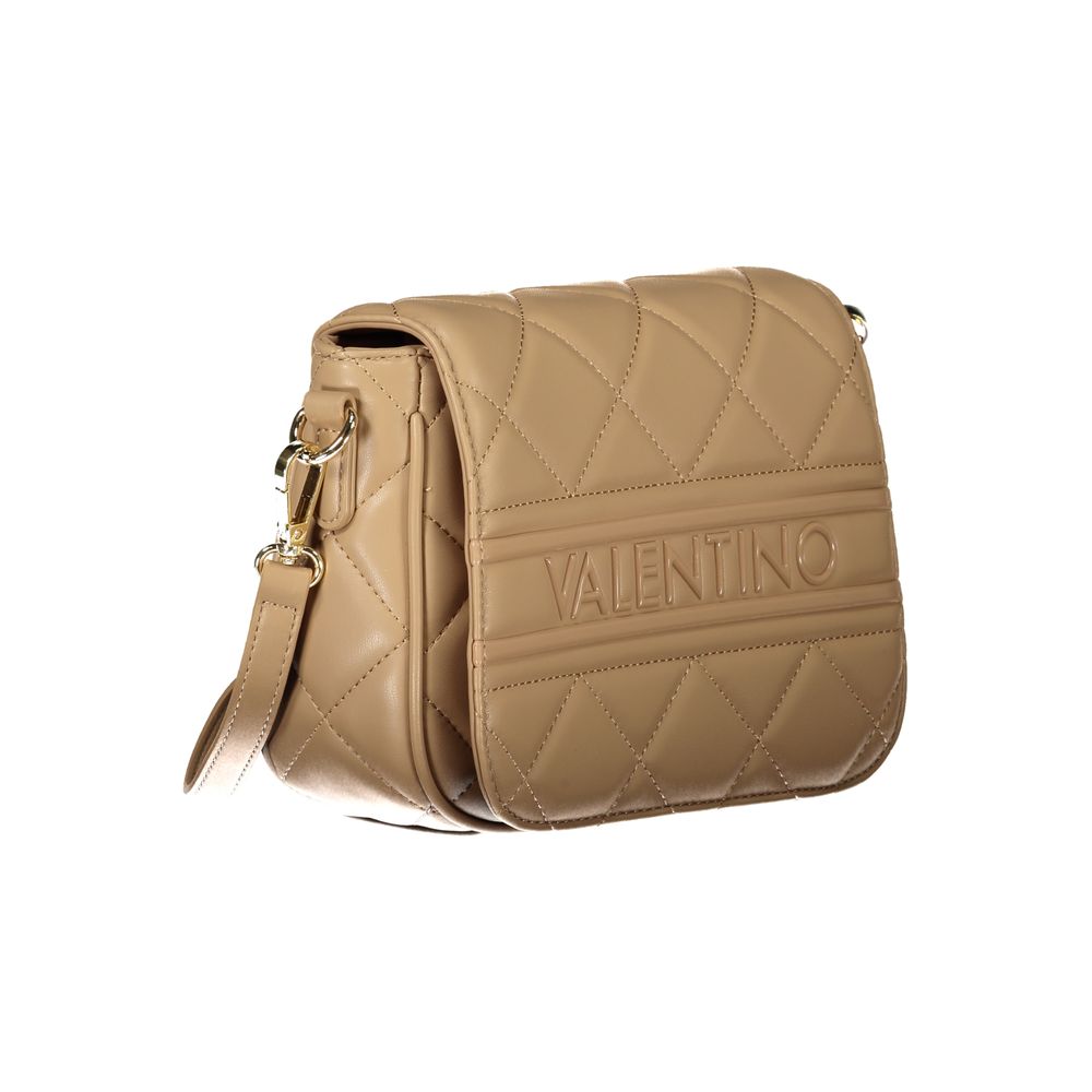 Beige Polyurethane Women Handbag - ventzia