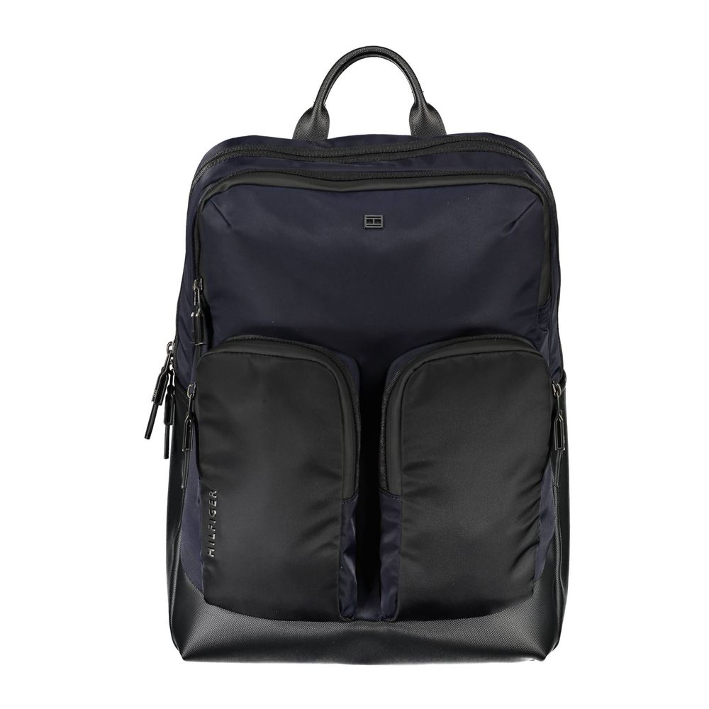 Blue Polyurethane Men's Backpack - ventzia