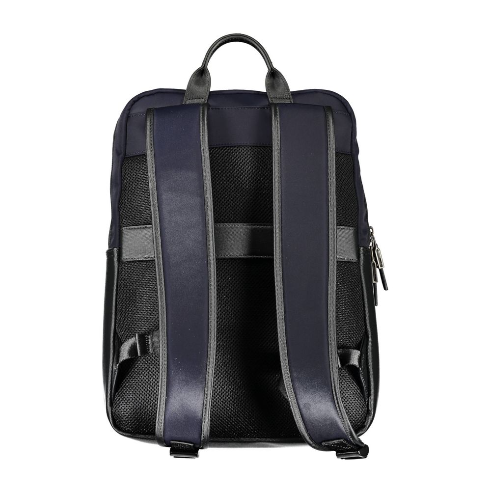 Blue Polyurethane Men's Backpack - ventzia