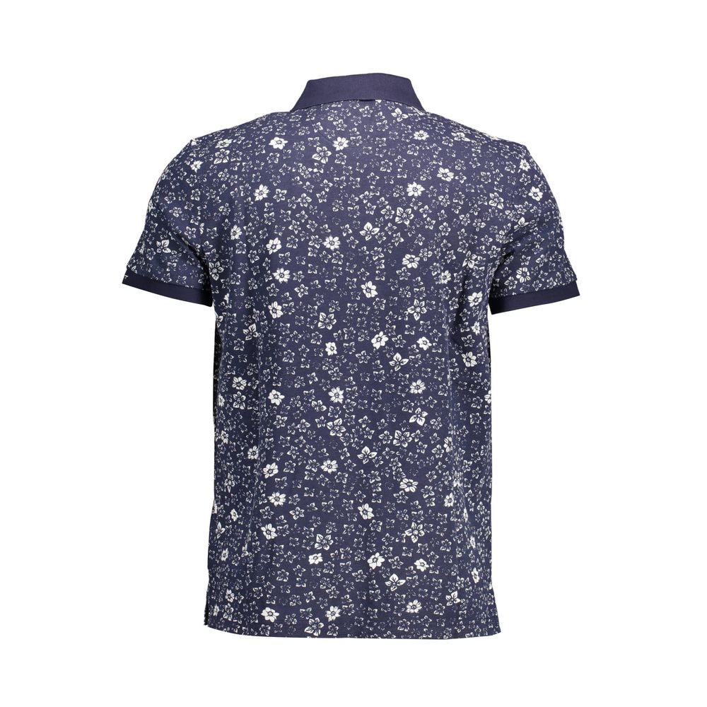 Blue Cotton Mens Polo Shirt - ventzia