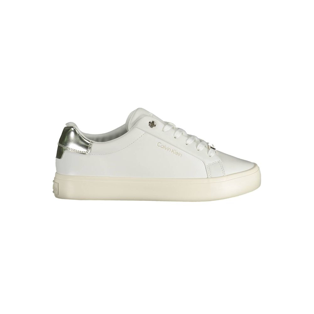 White Leather Women Sneaker - ventzia