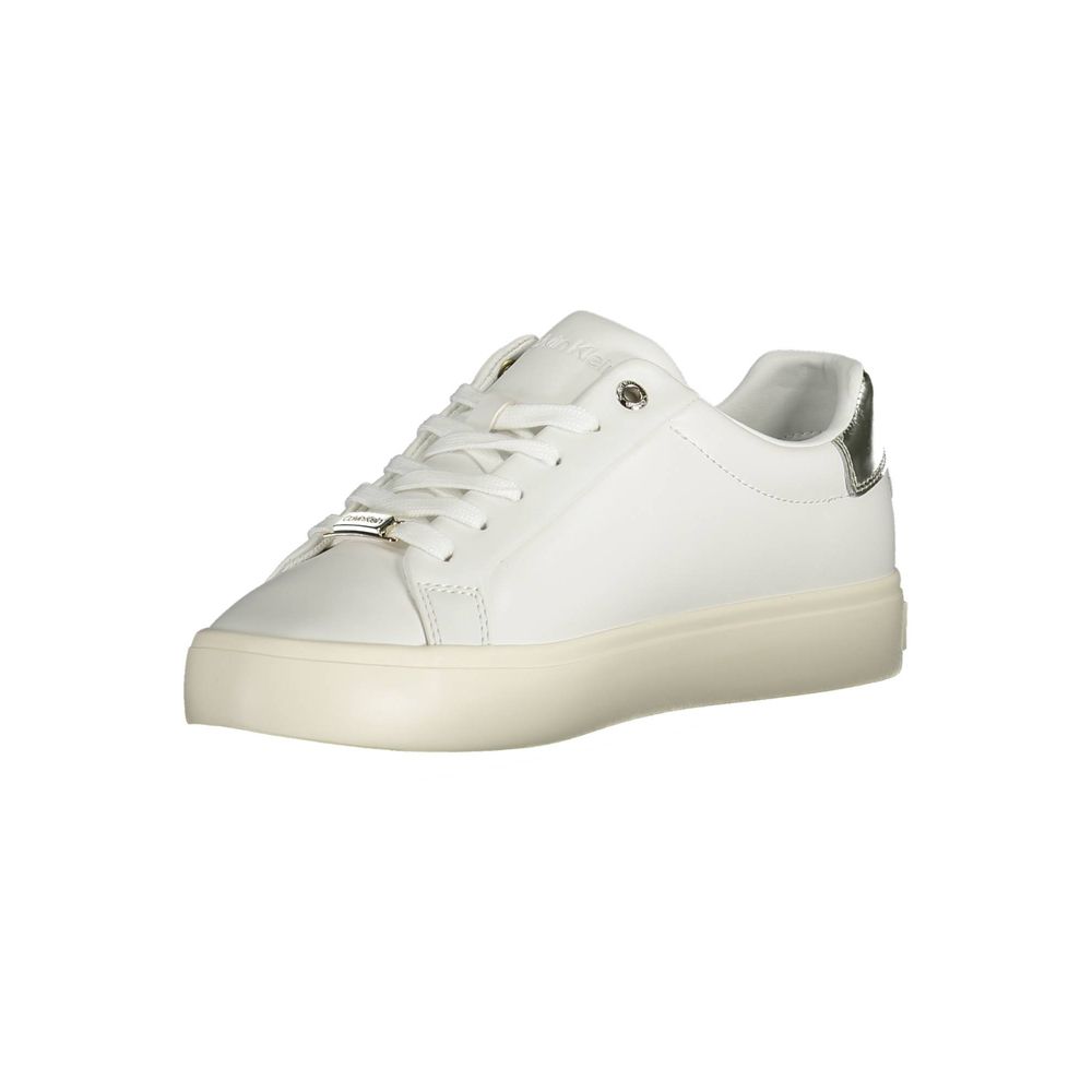 White Leather Women Sneaker - ventzia