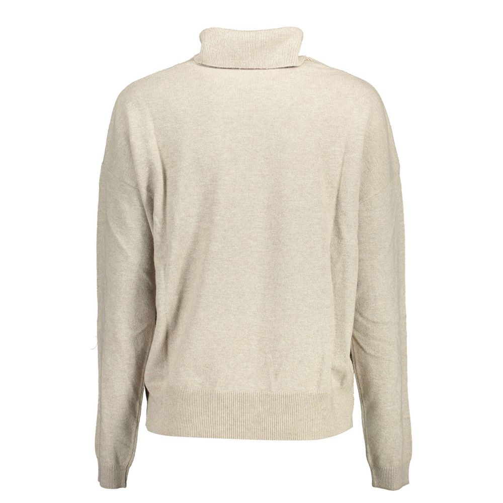 Beige Wool Women Sweater - ventzia