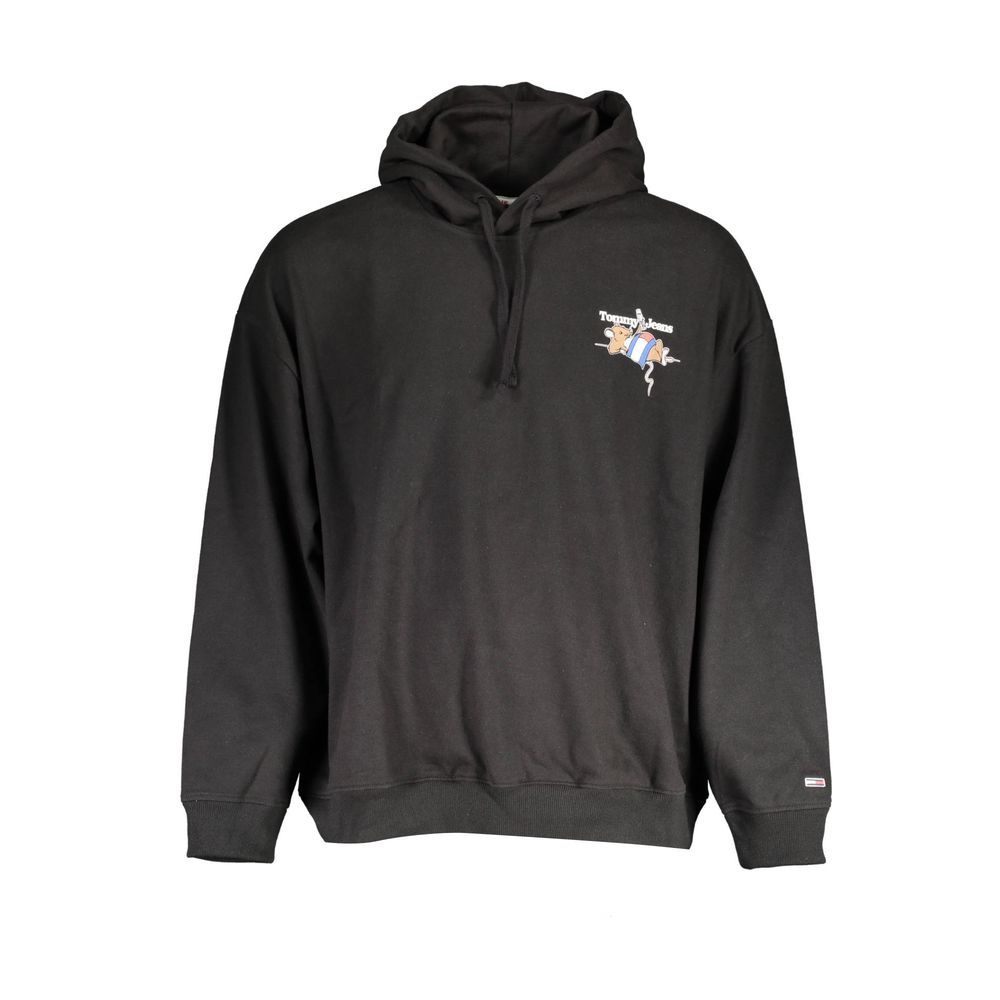 "Black Cotton Men's Sweatshirt" - ventzia
