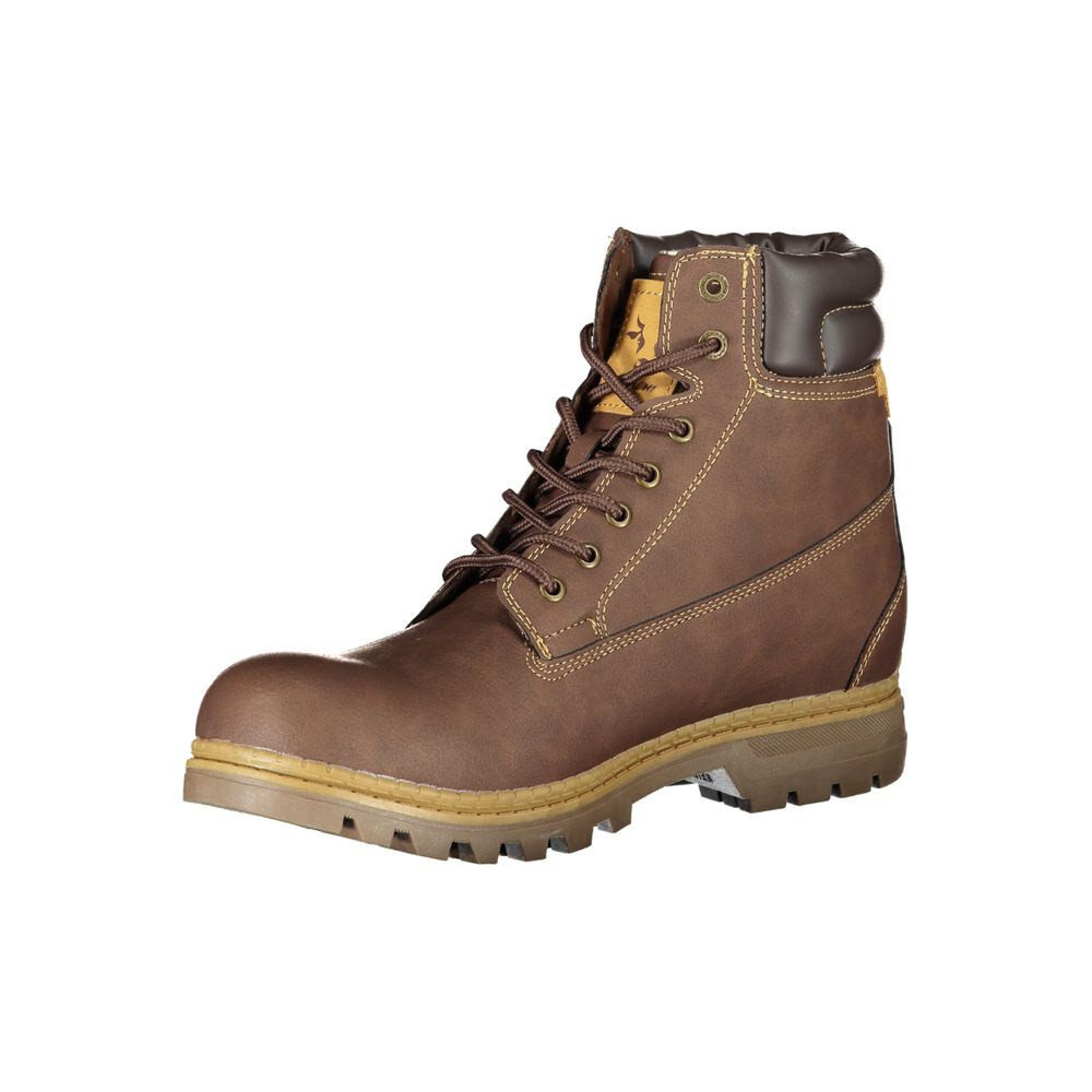 Marrone Poliestere Men Ankle Boot - ventzia