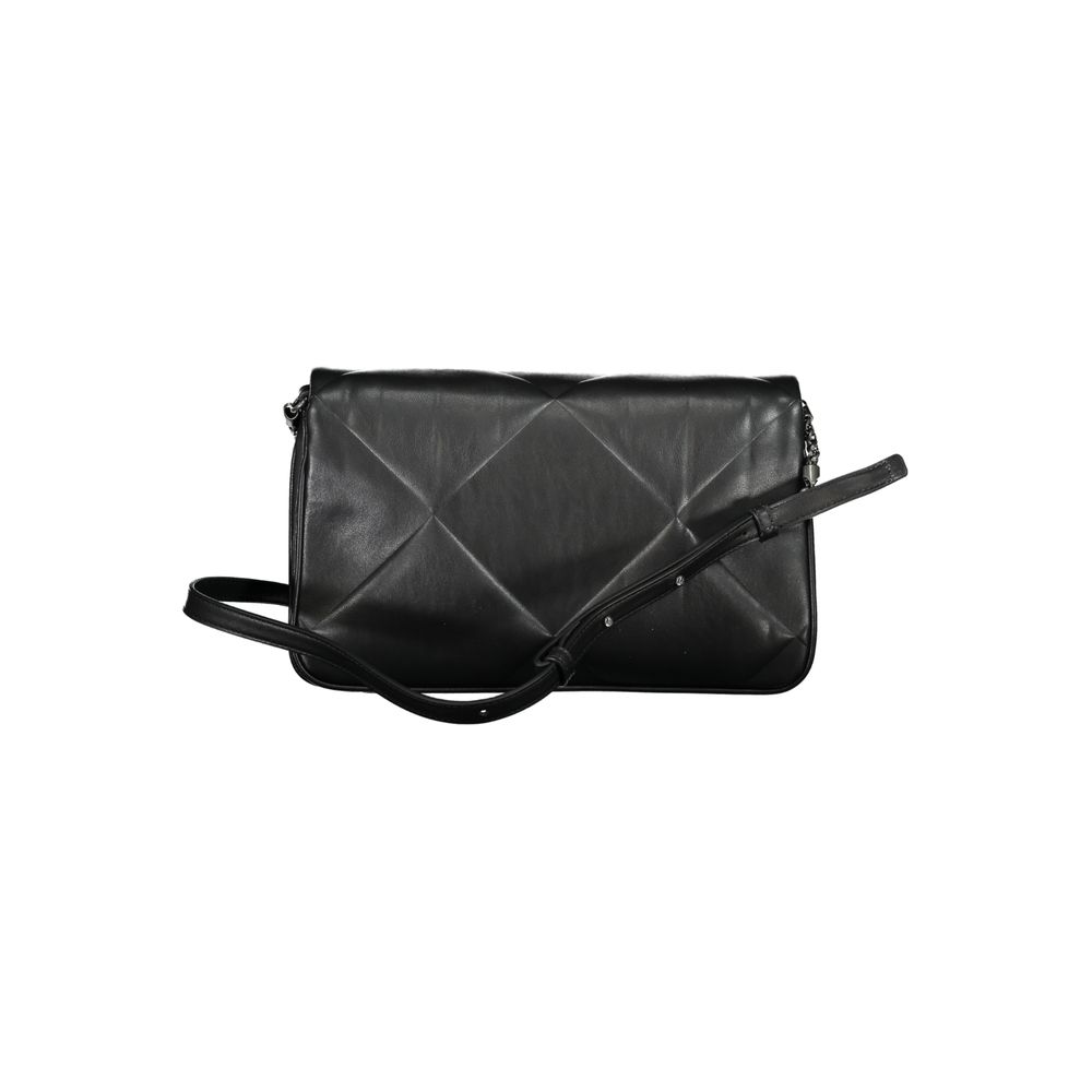Black Polyester Handbag - ventzia