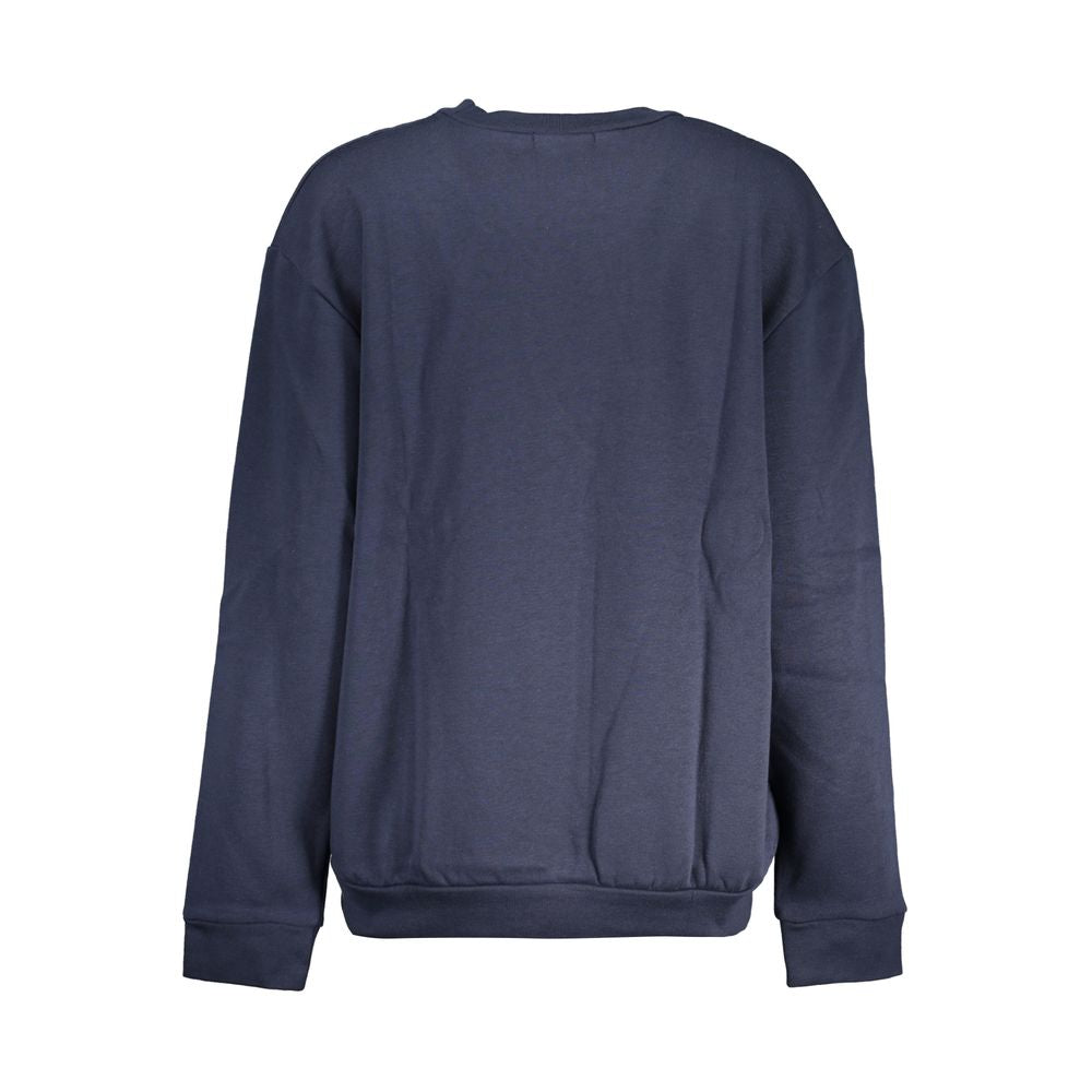 Blue Cotton Women Sweater - ventzia