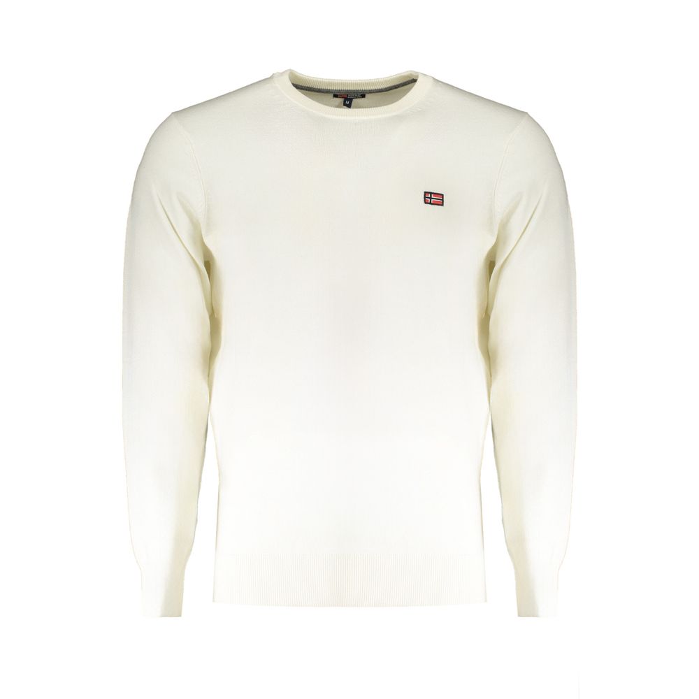 Bianco Poliammide Men's Sweater - ventzia