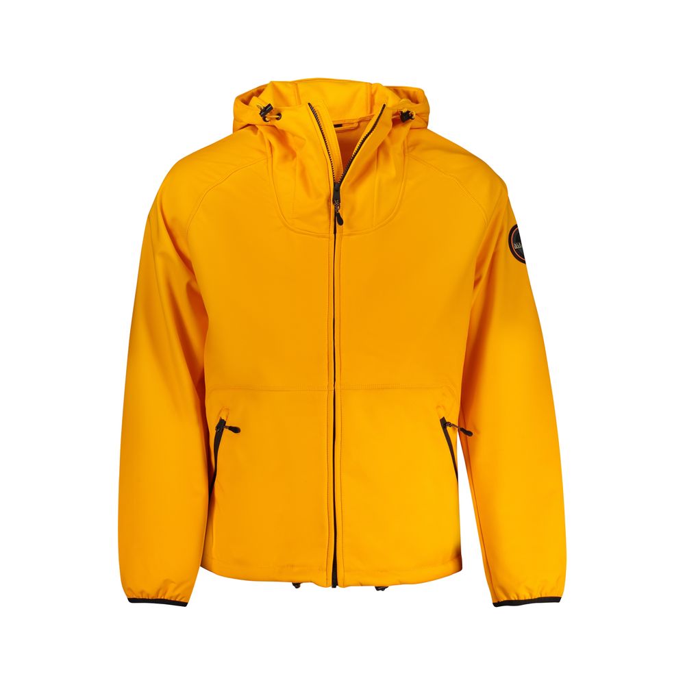 Orange Recycled Polyester Men Jacket - ventzia