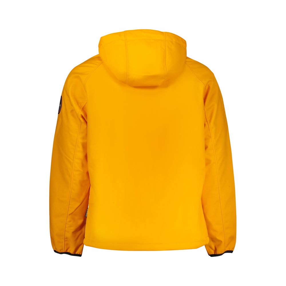 Orange Recycled Polyester Men Jacket - ventzia