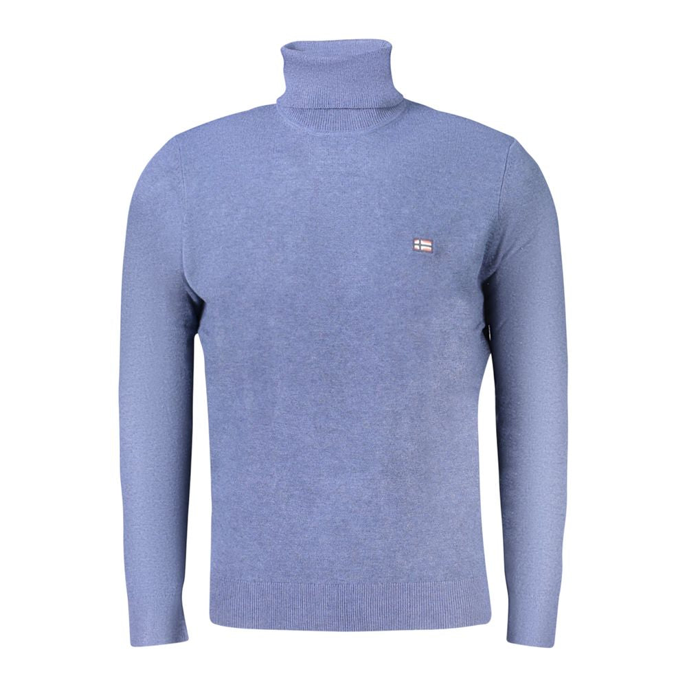 Blue Wool Men Sweater - ventzia