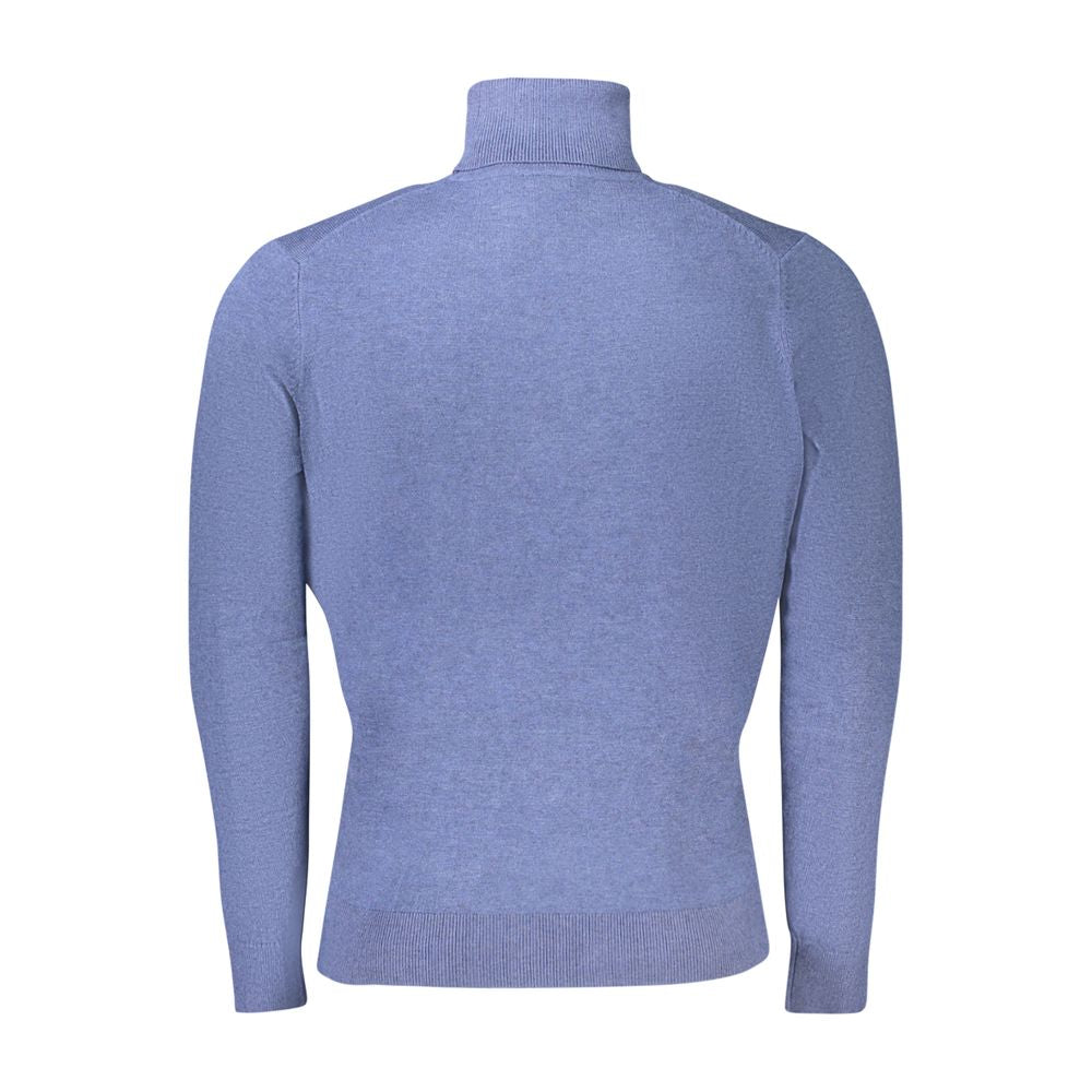 Blue Wool Men Sweater - ventzia