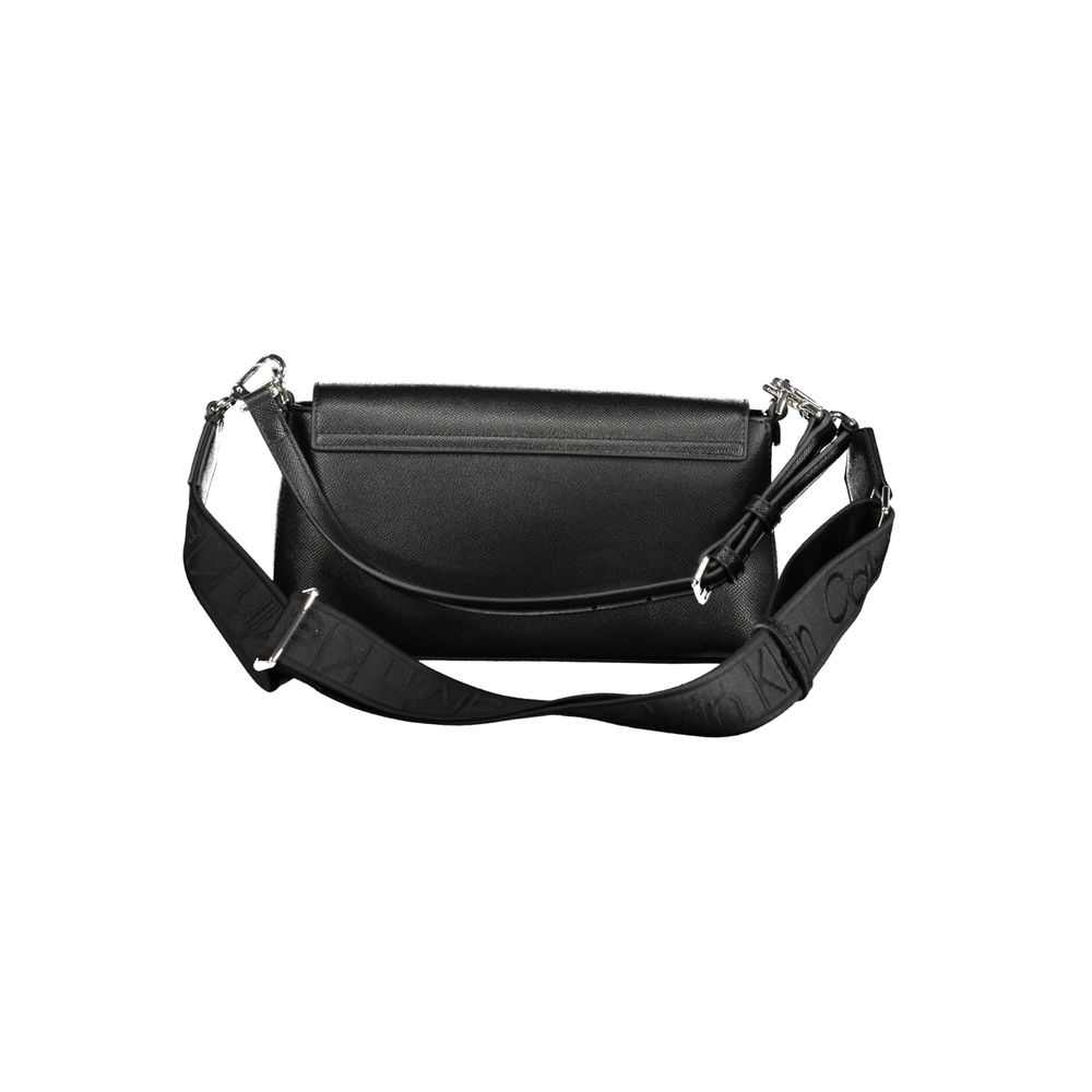 Black Polyurethane Women's Handbag - ventzia