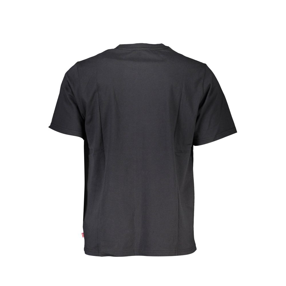 Black Cotton Mens T-Shirt - ventzia