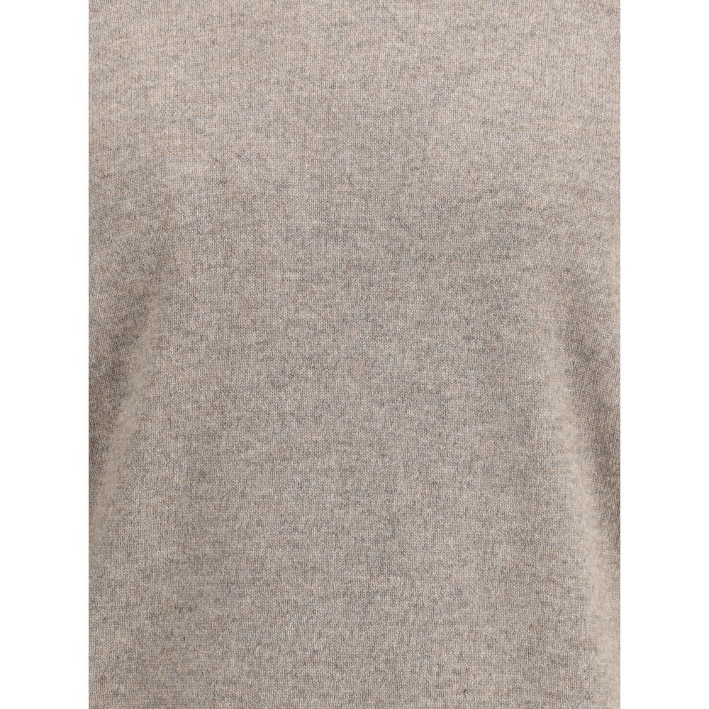 Beige Cashmere Cashmere Sweater - ventzia