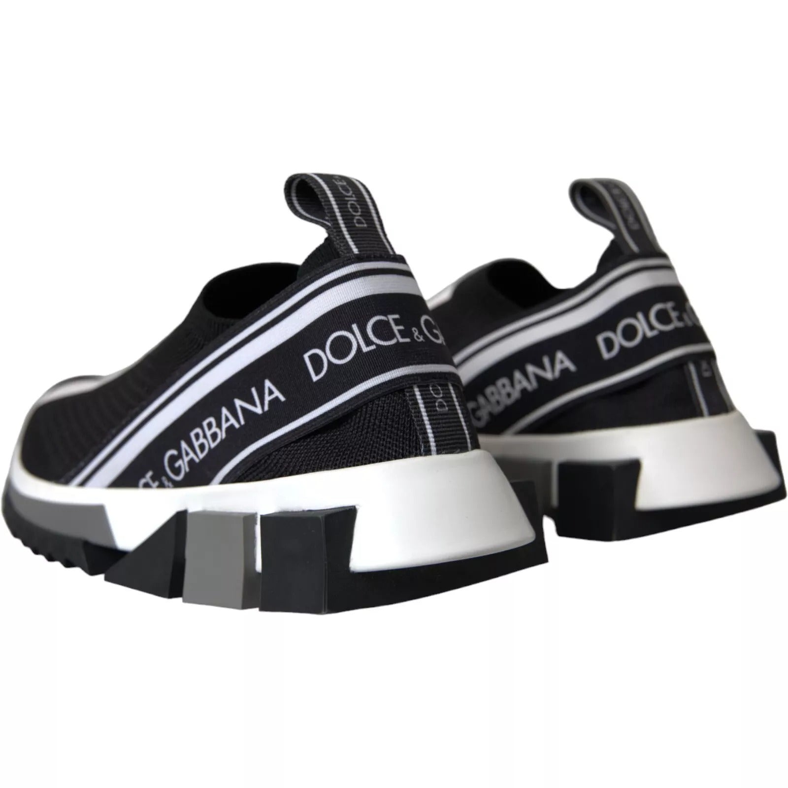 Black White Slip On Sorrento Sneakers Shoes - ventzia