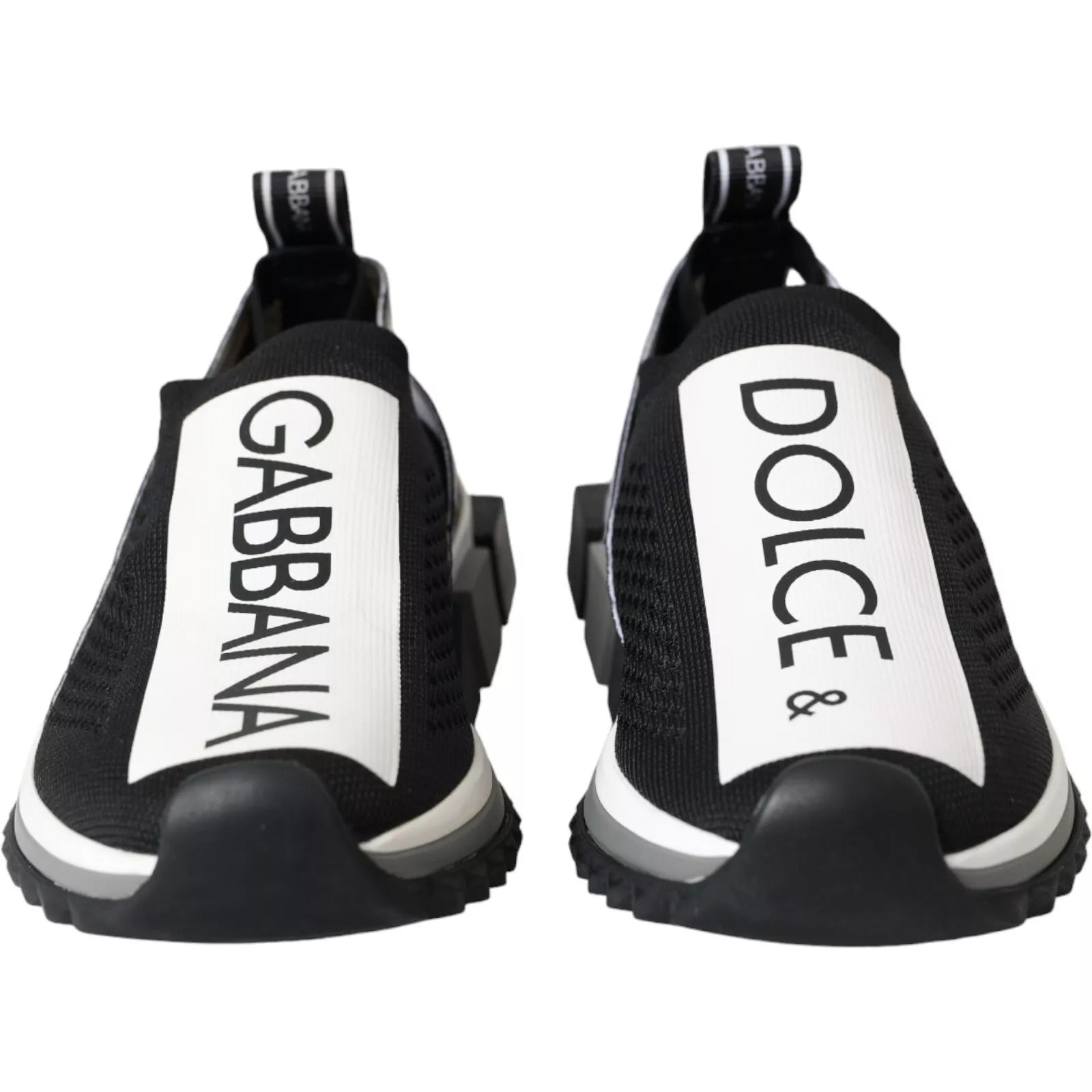 Black White Slip On Sorrento Sneakers Shoes - ventzia