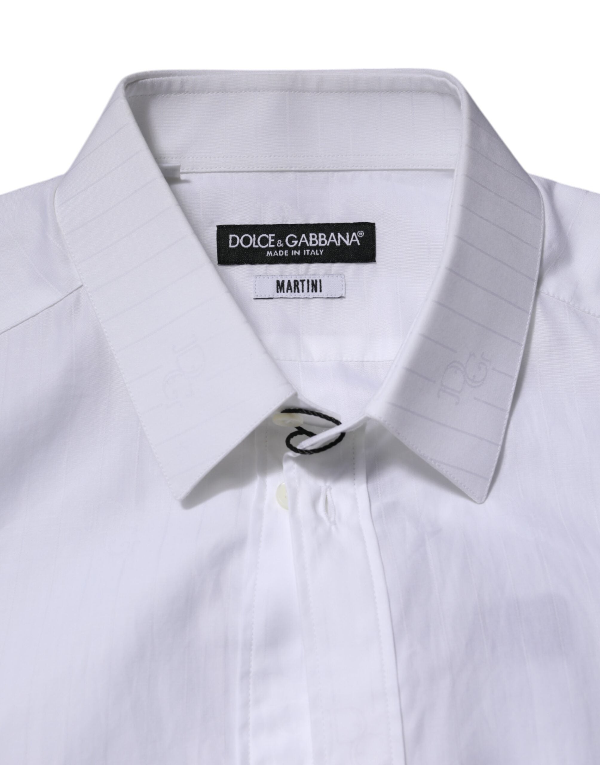 White Cotton MARTINI Long Sleeve Formal Shirt - ventzia