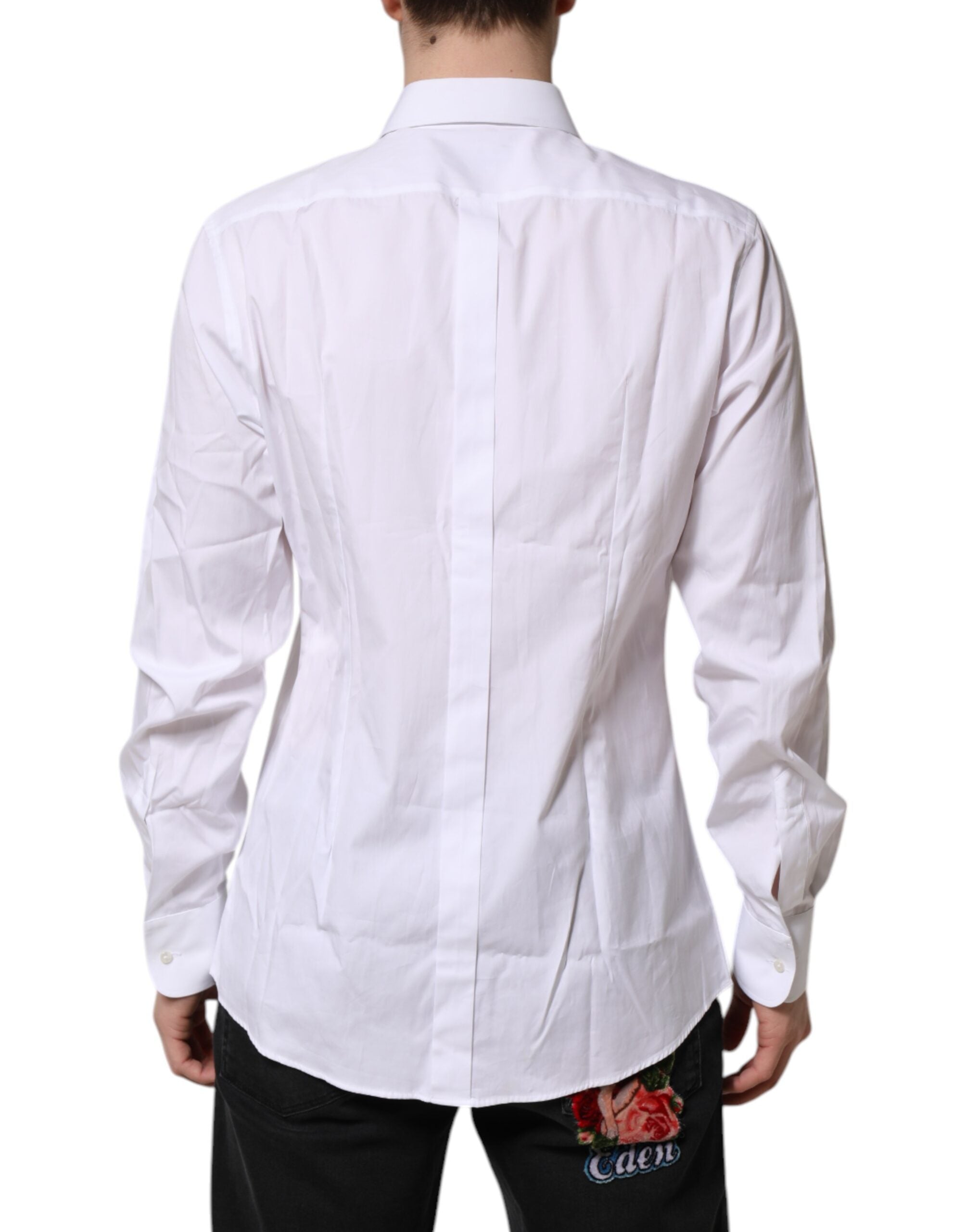 White Silk Bib Poplin GOLD Men Formal Shirt - ventzia