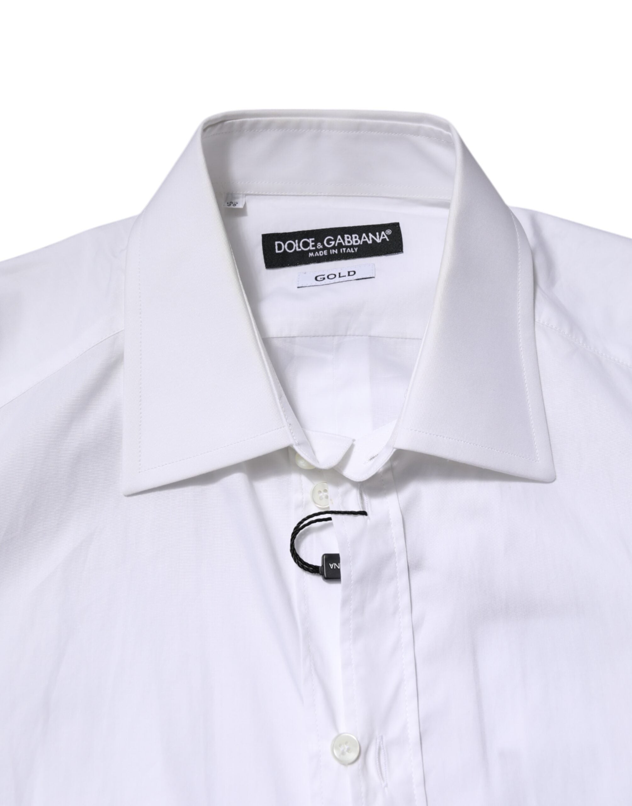 White GOLD Long Sleeves Dress Men Formal Shirt - ventzia