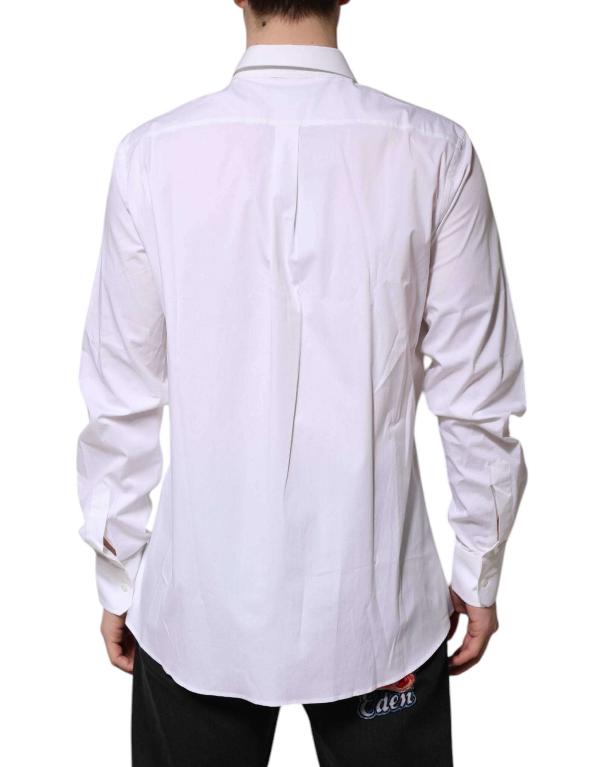 White MARTINI Long Sleeve Dress Formal Shirt - ventzia