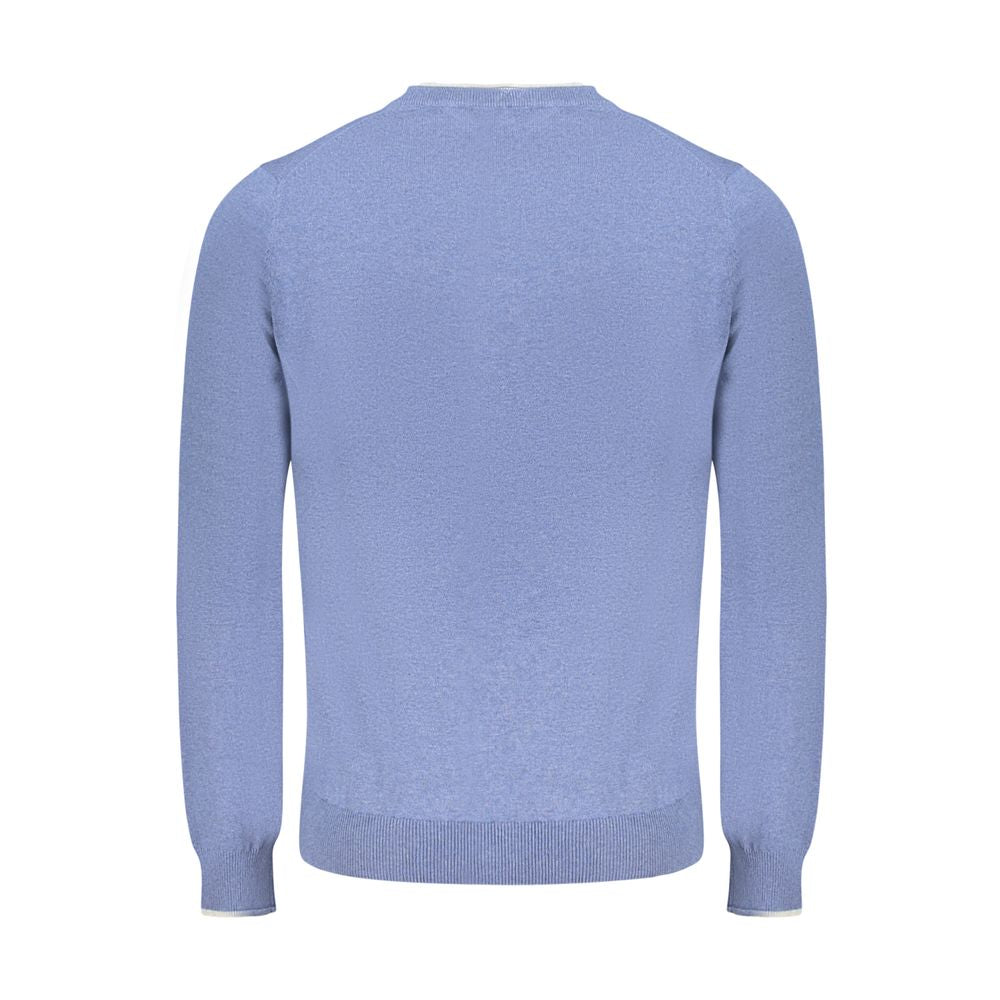 Blue Cotton Men's Sweater - ventzia