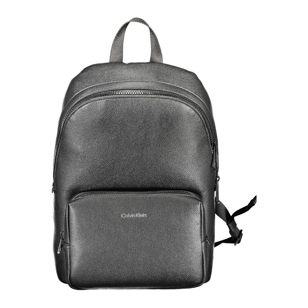 Nero Poliuretano Men Backpack - ventzia
