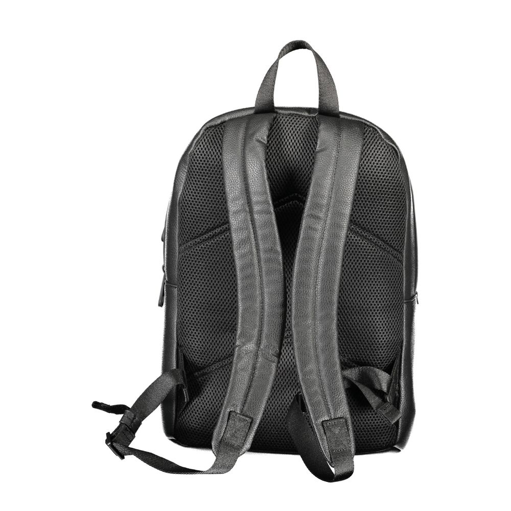 Nero Poliuretano Men Backpack - ventzia