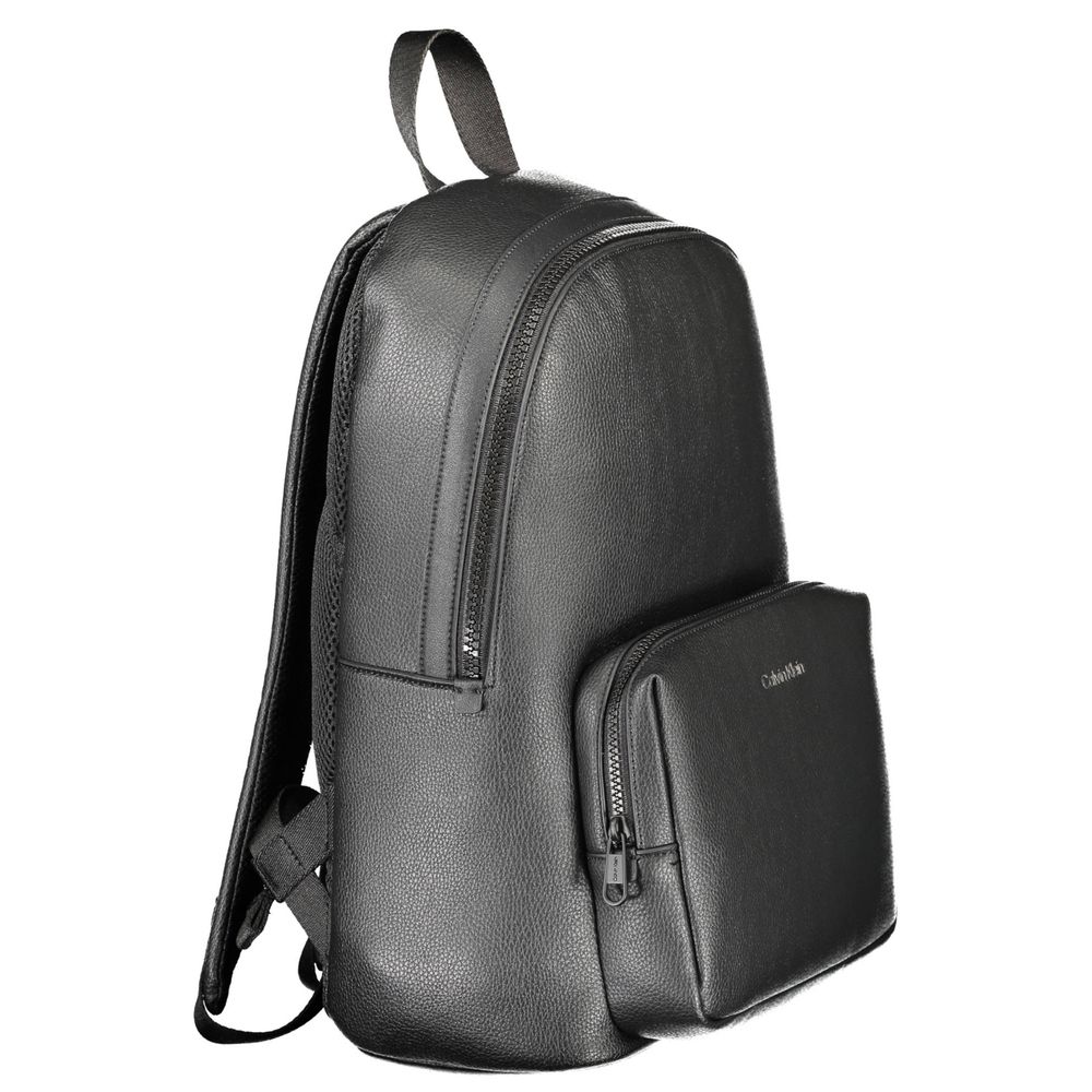 Nero Poliuretano Men Backpack - ventzia
