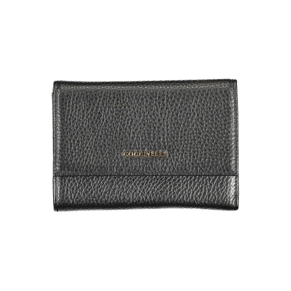 Black Leather Women Wallet - ventzia