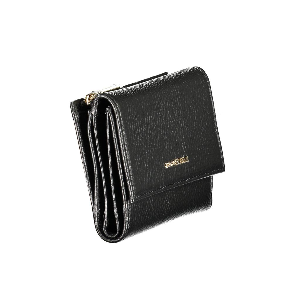 Black Leather Women Wallet - ventzia