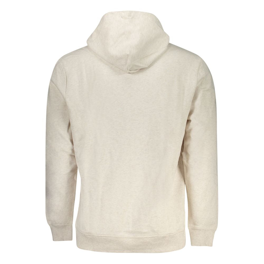 Beige Cotton Men's Hoodie - ventzia