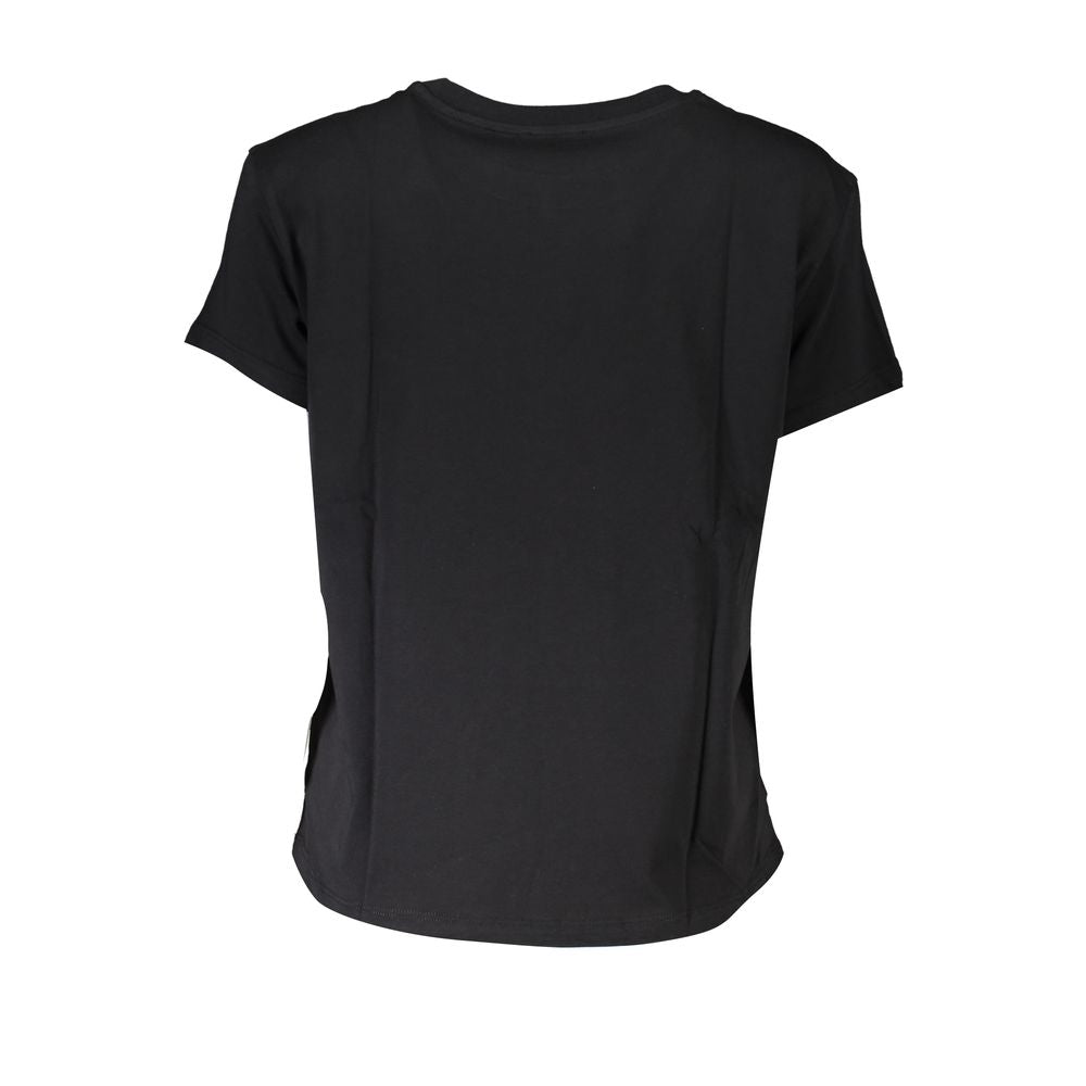 Black Organic Cotton Women T-Shirt - ventzia
